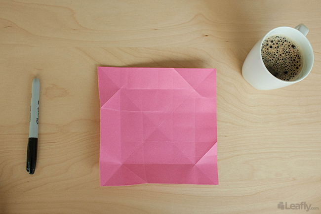 how to make an origami rose step 7, part 2